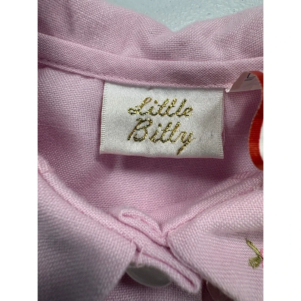 Little Bitty Girls 3T Pink Embroidered Dress Jacket Set Cottagecore